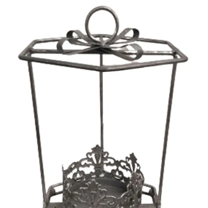 Candelabro de metal plateado - Image 3