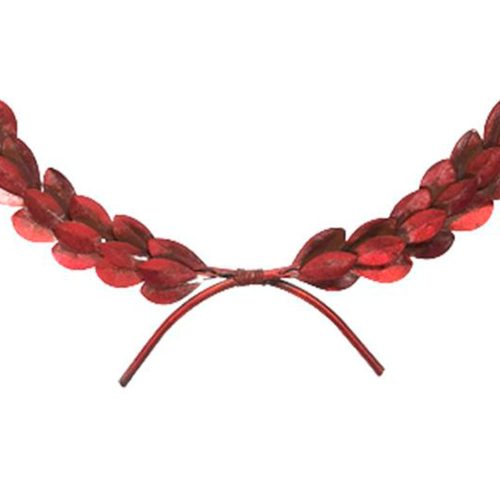 Corona de metal roja