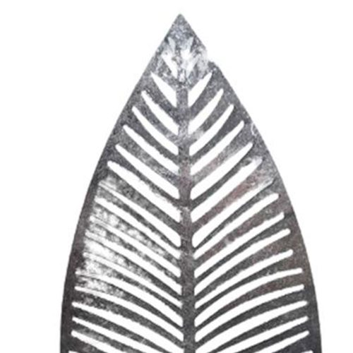 Candelero de metal plateado
