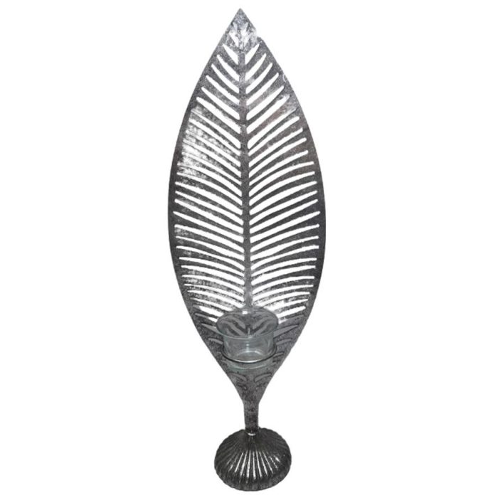 Candelero de metal plateado - Galerías el Triunfo - 074072300322