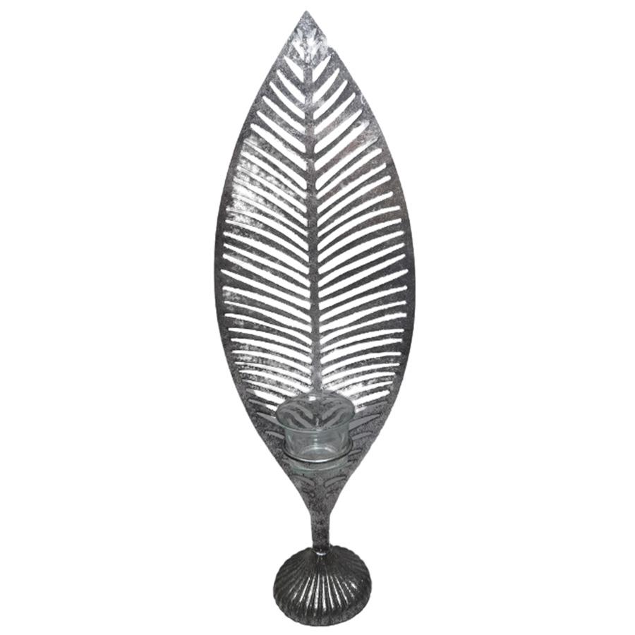 Candelero de metal plateado - Galerías el Triunfo - 074072300322
