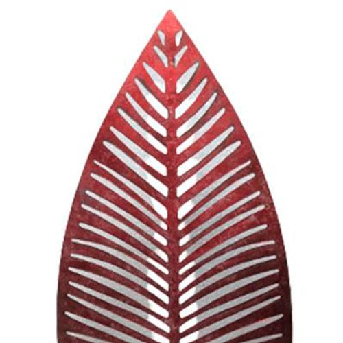 Candelero de metal rojo