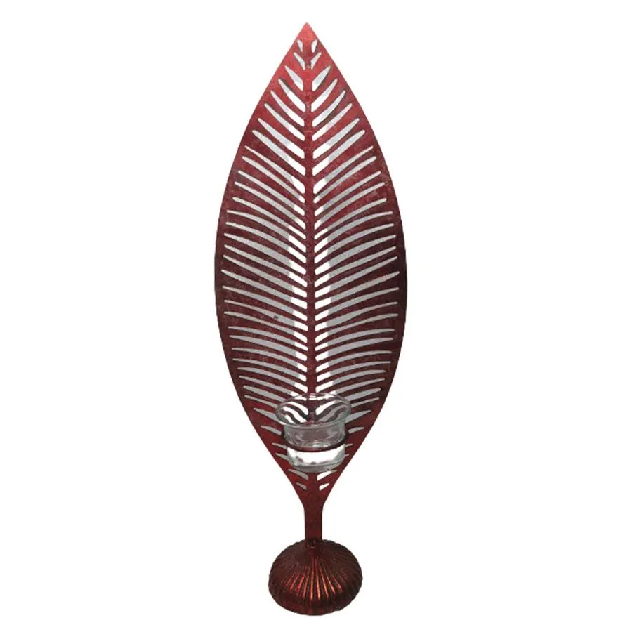 Candelero de metal rojo - Galerías el Triunfo - 074072300323