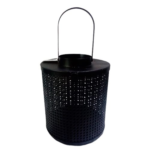 Linterna metálica negro mate