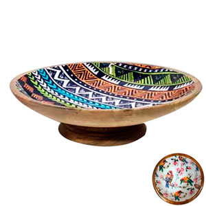 Bowl de madera estampado