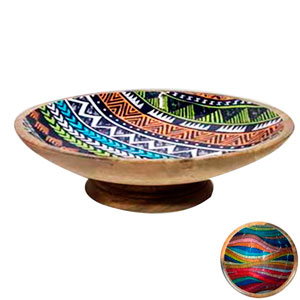 Bowl de madera estampado