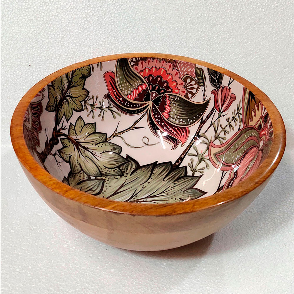Bowl de madera estampado - Galerías el Triunfo - 081072782053