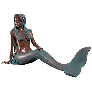 Figura de sirena sentada - Galerías el Triunfo - 081207289112