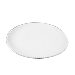 Plato de porcelana blanca