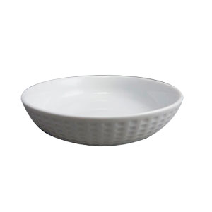 Plato redondo de porcelana