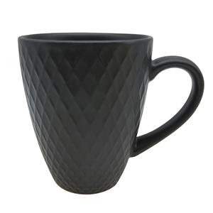 Taza de cerámica negra