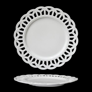 Plato de porcelana blanca