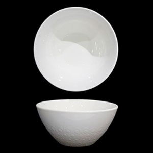 Tazón de porcelana blanca