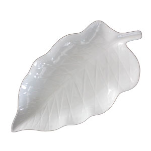 Plato de porcelana blanca