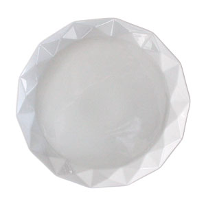 Plato de porcelana blanca