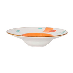 Plato blanco de porcelana