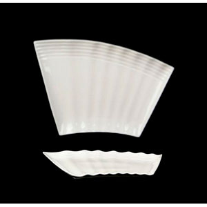 Platón blanco de porcelana