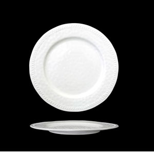Plato blanco de porcelana