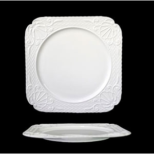 Plato blanco de porcelana