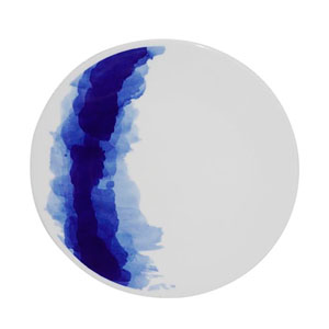 Plato blanco con azul