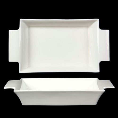 Plato cuadrado de porcelana
