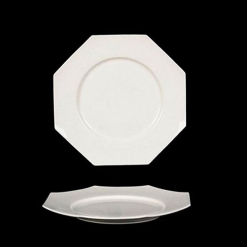 Plato octagonal de porcelana