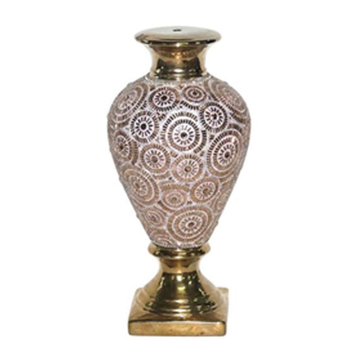 Lampara de porcelana dorada - Galerías el Triunfo - 090307370444