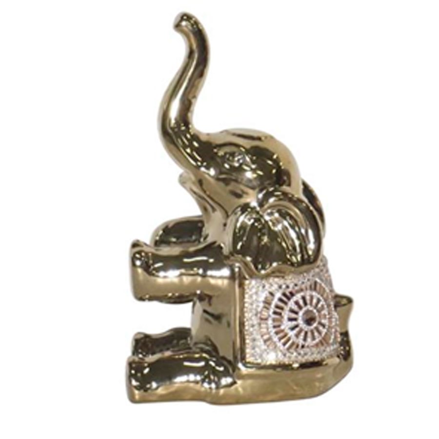 Elefante sentado de porcelana - Galerías el Triunfo - 090307370449