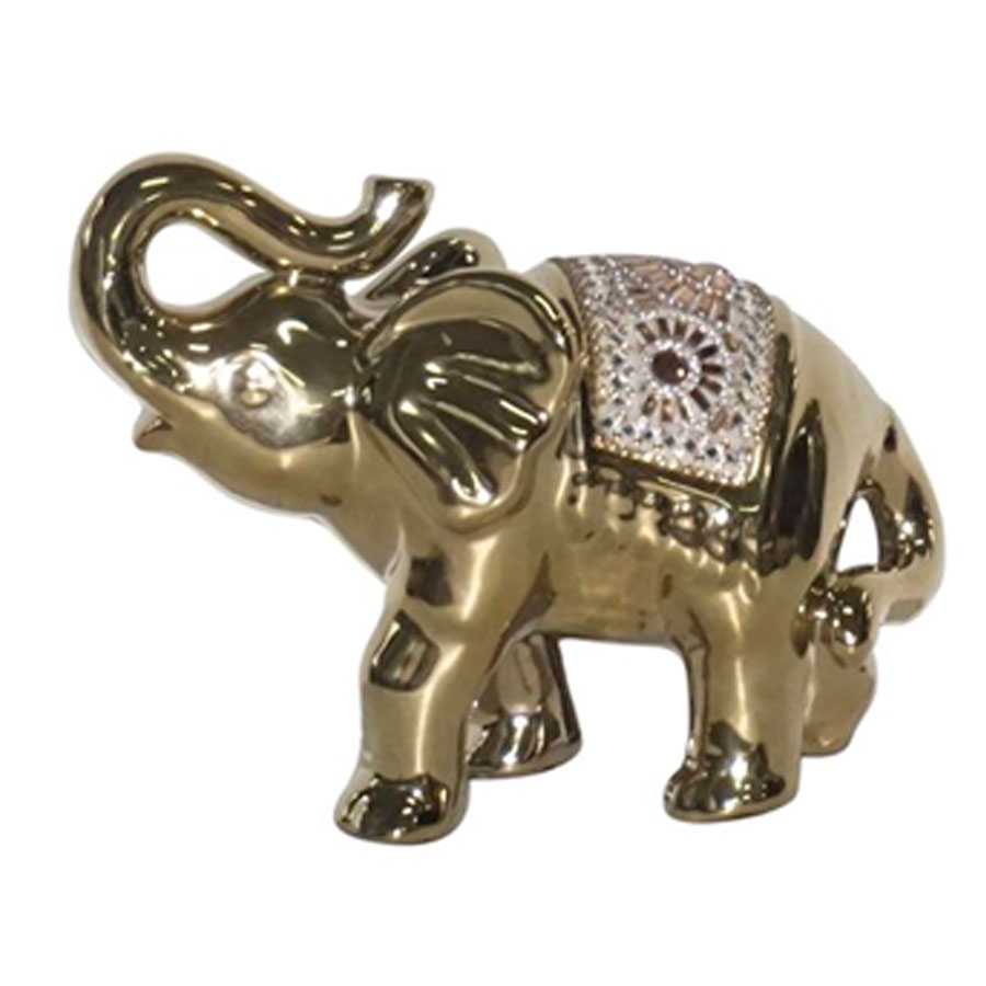 Elefante de porcelana dorado - Galerías el Triunfo - 090307370450