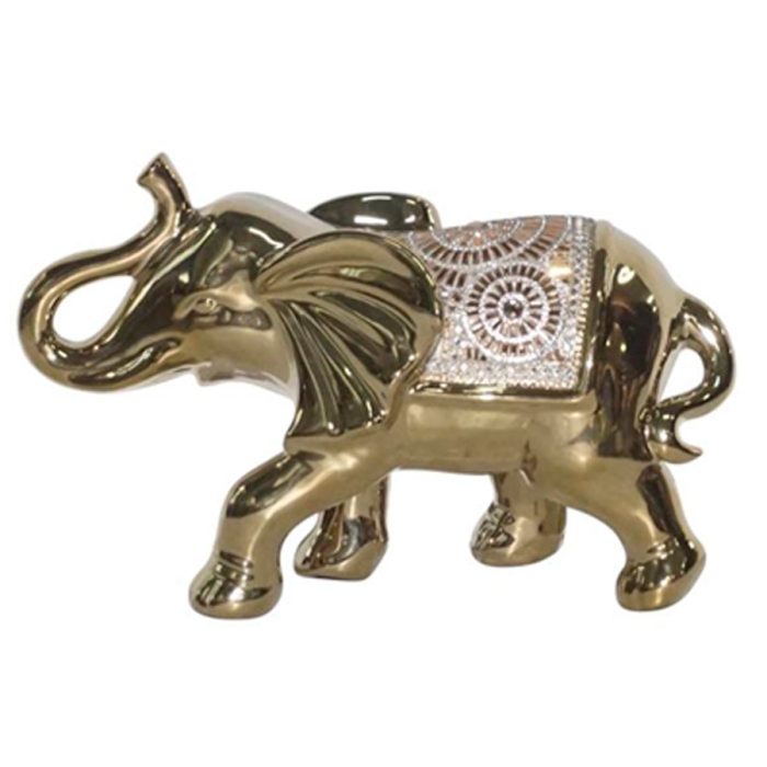 Elefante de porcelana dorado - Galerías el Triunfo - 090307370451