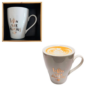 Taza blanca con textos - Galerías el Triunfo - 093072438058
