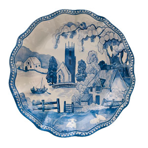 Plato de melamina azul