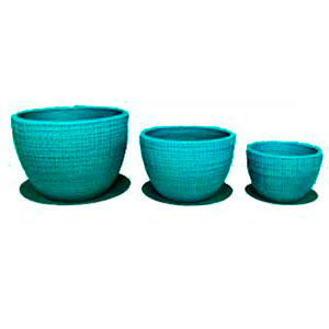 Juego de 3 macetas
