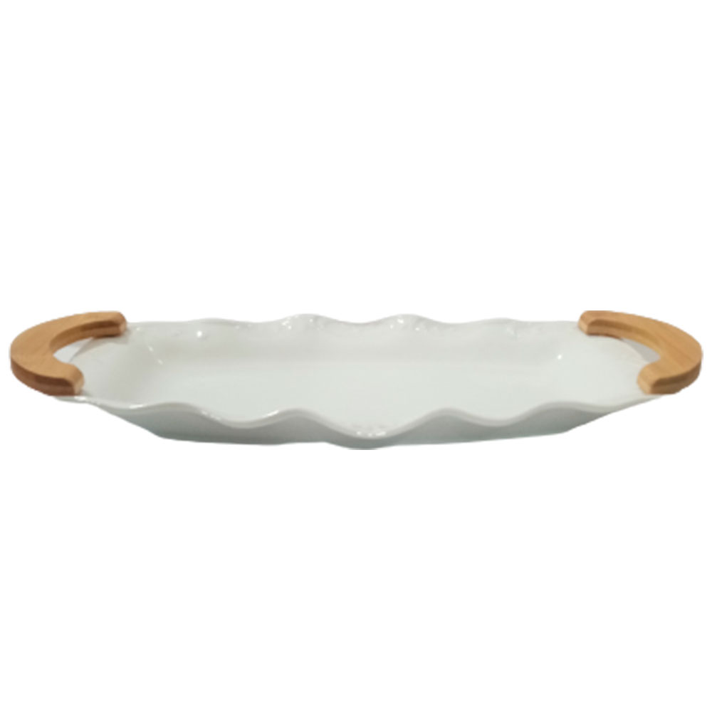Charola rectangular de porcelana - Galerías el Triunfo - 093072744030