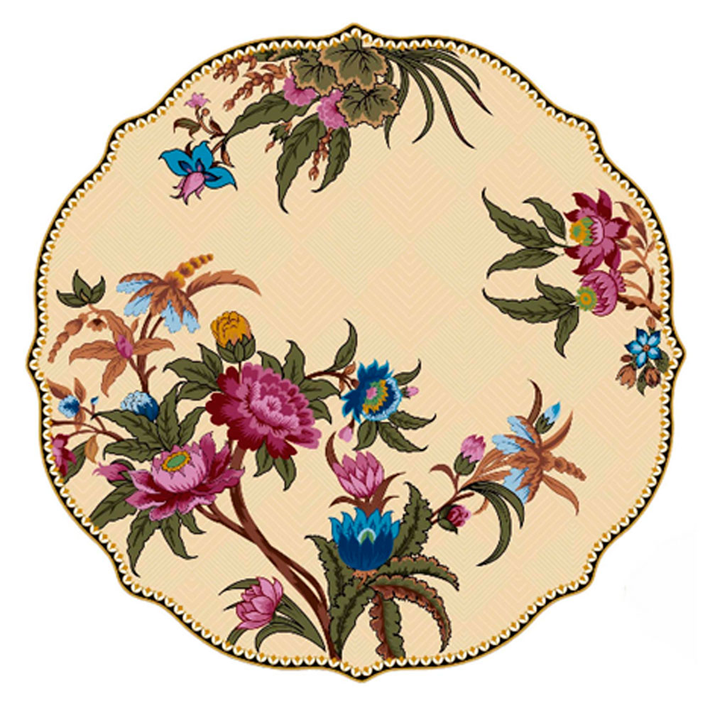 Plato de porcelana crema - Galerías el Triunfo - 095062426070