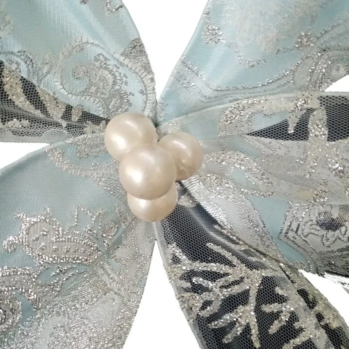 Flor de tela azul - Image 3