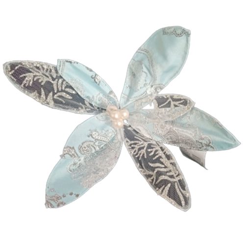 Flor de tela azul