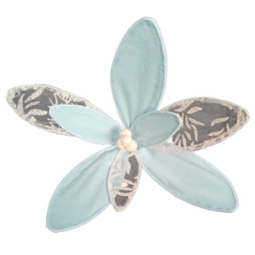 Flor de tela azul