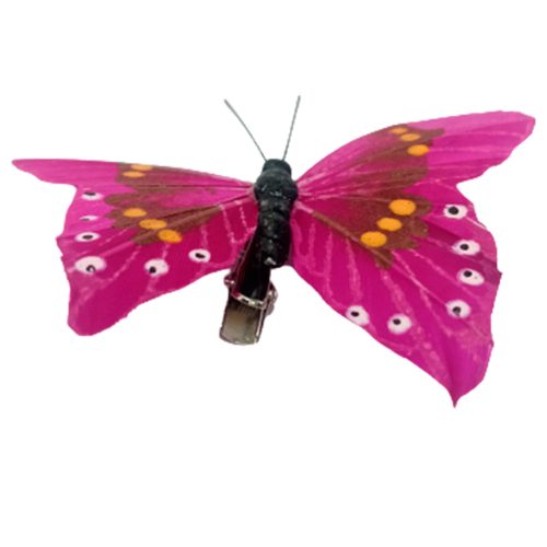 Mariposa purpura con pinza