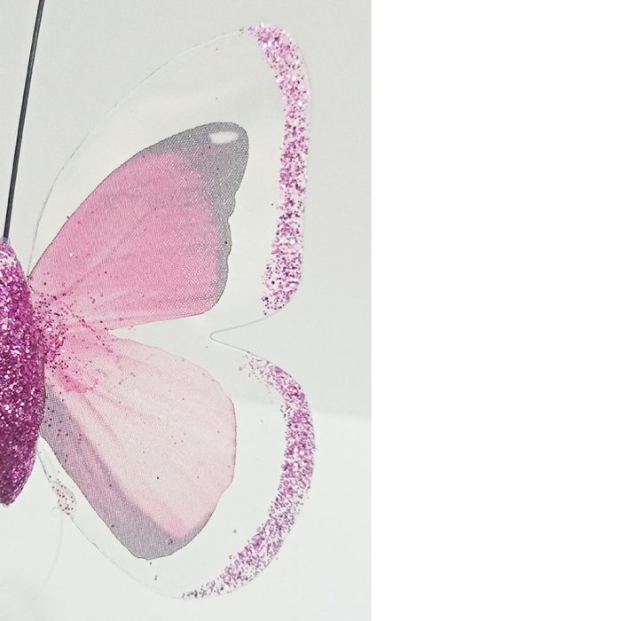 Mariposa rosa con pinza - Image 5