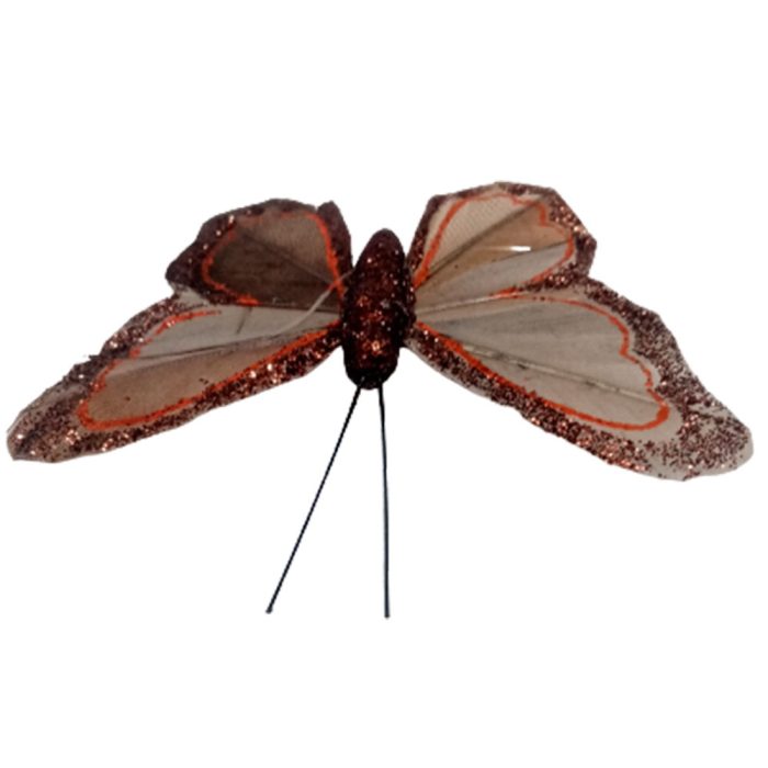 Mariposa café con pinza - Image 4