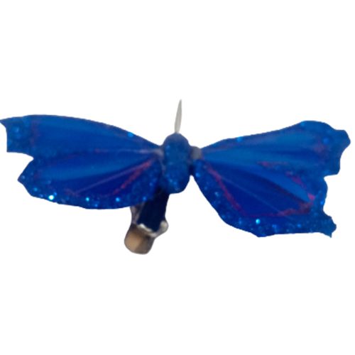Mariposa azul con pinza