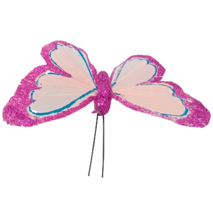 Mariposa rosa con pinza - Image 4