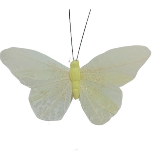 Mariposa amarilla con pinza
