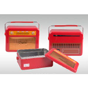 Caja de lámina roja