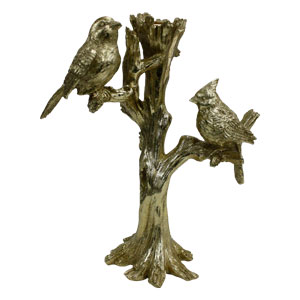Candelabro de resina dorado