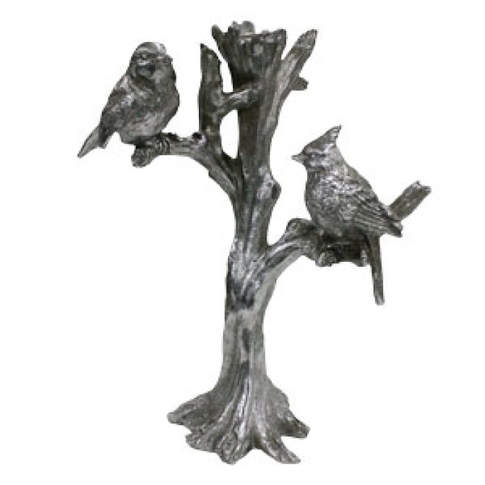 Candelabro de resina plateado - Galerías el Triunfo - 103072769020