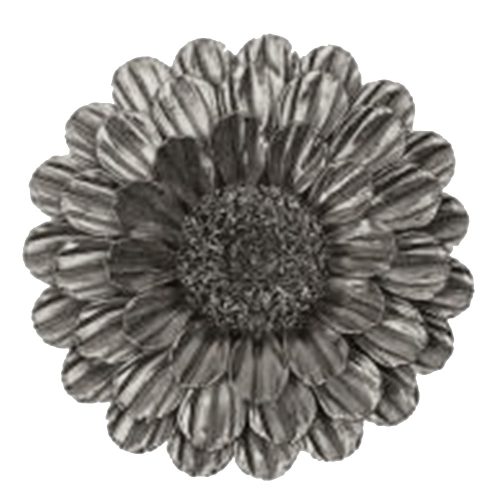 Flor de resina plateada