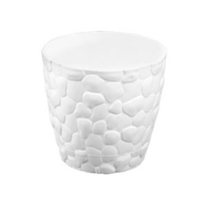Maceta de plastico blanca