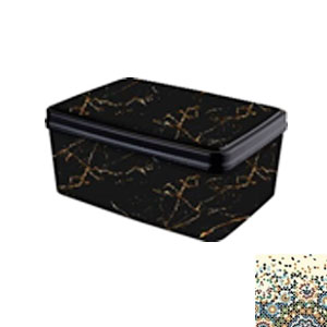 Caja de plastico estampado